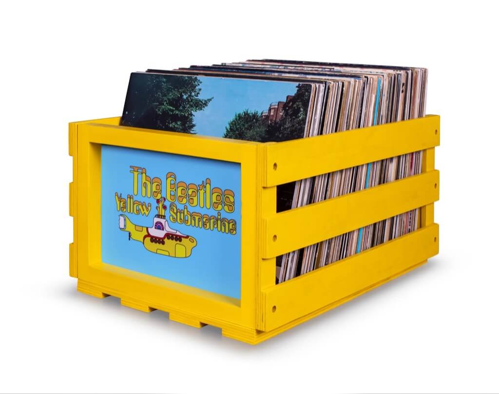 Record Storage Crate Yellow Submarine